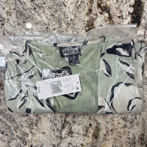 NWT Angie Sleeveless Green / Black V-Neck Floral Triple Tie Top (Size M) - Picture 5 of 6